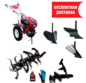 Мотоблок Shtenli 1900-PK1 (14 л.с.) с капотом плюс бонусы