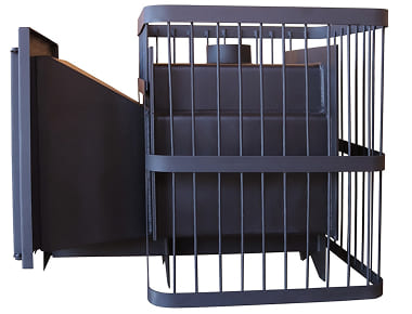 Печь банная ComfortProm СТАЛЬ 8 мм, для  парной до 20 кубов, вес 89 кг, длина дров до 40  см, на 130 кг камней, чугунная дверь со стеклом